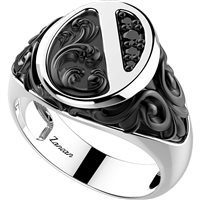 Anello Zancan Uomo Gotik in Argento Spinello EXA151-21 - EXA151-21